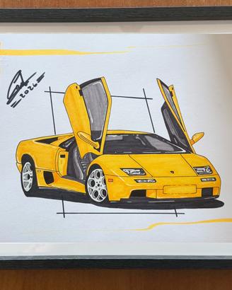 Disegno lamborghini diablo