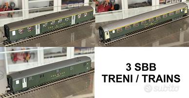 Lotto 5 Treni SBB CFF FFS, Roco + Liliput Sc. H0