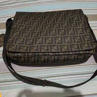 borsa Fendi, trac e pattina zucca PU/tabacco/otton