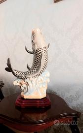 Scultura ceramica su base plexiglass 