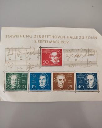 Foglietto di francobolli del 1959