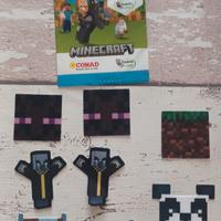 Set 8 piccole toppe adesive minecraft