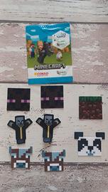 Set 8 piccole toppe adesive minecraft