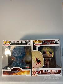 Funko pop eren hardened e gigante femmina