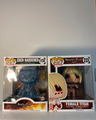 Funko pop eren hardened e gigante femmina