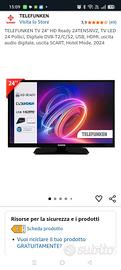 TV Telefunken 24 pollici HD nuova 