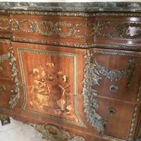 Coppia cassettoni epoca Napoleone III con marmi