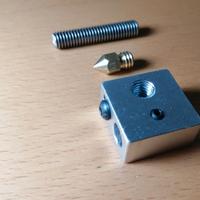 Blocco riscaldante + Gola + ugello stampanti 3D