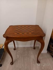 Tavolo legno scacchiera vintage