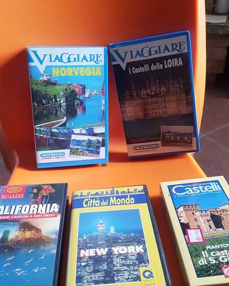 n 5 videocassette  di viaggi 