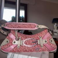 Borsa Guess Vintage Y2K Rosa e Bianco con Strass