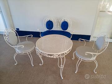 set da giardino in ferro battuto