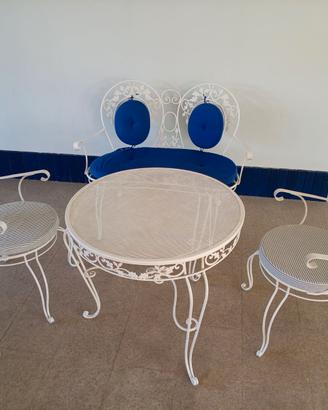 set da giardino in ferro battuto