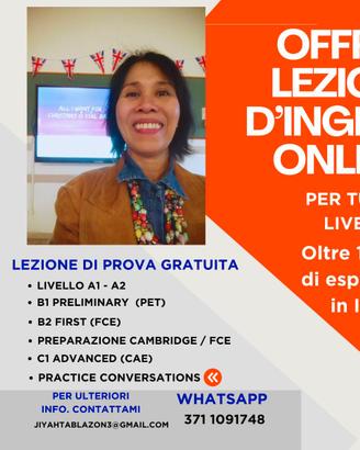 LEZIONI PRIVATE D'INGLESE ONLINE