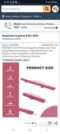 Trave di Equilibrio per Ginnastica