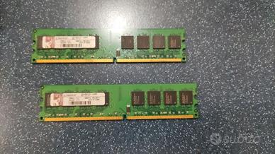 Lotto 6GB RAM DDR2 per PC Desktop (2x2GB + 2x1GB)