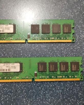 Lotto 6GB RAM DDR2 per PC Desktop (2x2GB + 2x1GB)