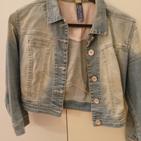 Giacca jeans Bershka giubbino denim corto S