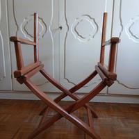 sedia vintage pieghevole in legno vintage