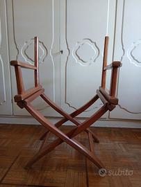 sedia vintage pieghevole in legno vintage