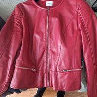 giacca ecopelle donna rossa