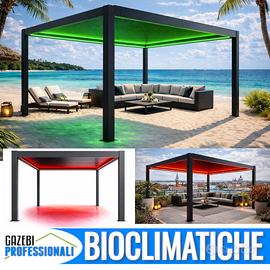 Pergole bioclimatiche 3x4m motorizzate luci led