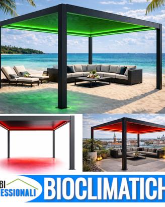 Pergole bioclimatiche 3x4m motorizzate luci led
