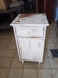 Comodino vintage porta telefono 