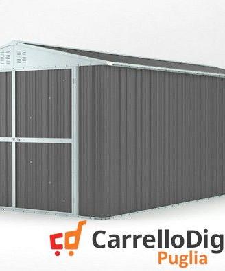 Garage in acciaio 327x611cm 19mq grigio scuro