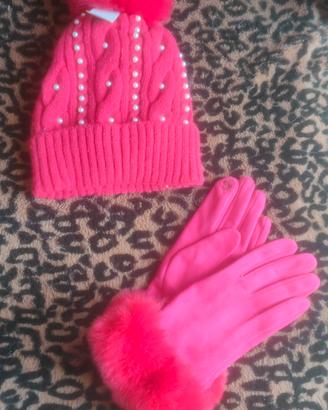 completo invernale cappello e guanti 
