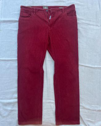 pantalone timberland velluto costoline rosso  tg36