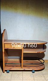 carrello porta vivande in legno 