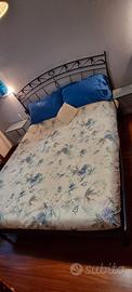 LETTO MATRIMONIALE FERRO BATTUTO BLU