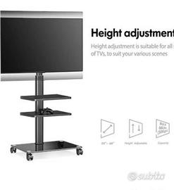 Carrello TV ruote regolabile 
