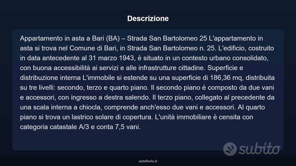Appartamento – Bari, San Nicola, Municipio 1 - Vista 3