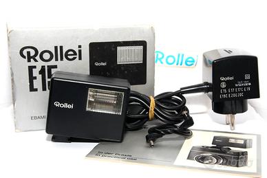 FLASH ROLLEI E15 Vintage + ALIMENTATORE Fotocamera