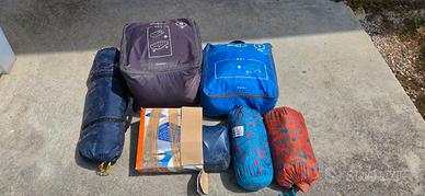 materassini da campeggio e sacco a pelo