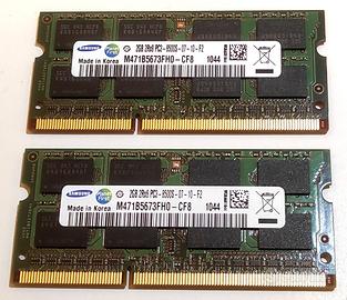 Memoria 4GB (2x2GB) SoDimm Samsung PC3-8500 DDR3-1