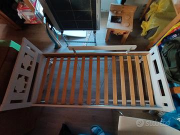 letto Ikea con sponda e materasso 