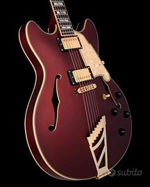 D'Angelico DeLuxe DC Ltd Edition Matte Wine Satin