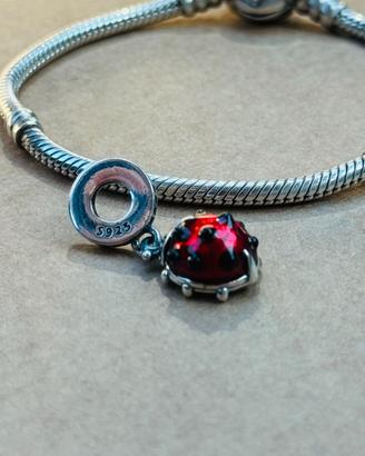 Charm Coccinella argento compatibile Pandora