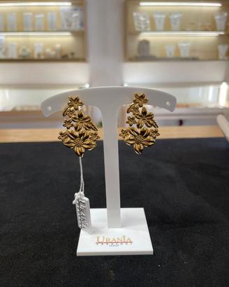 Orecchini a lobo Bouquet di Fiori - Acciaio Inox -