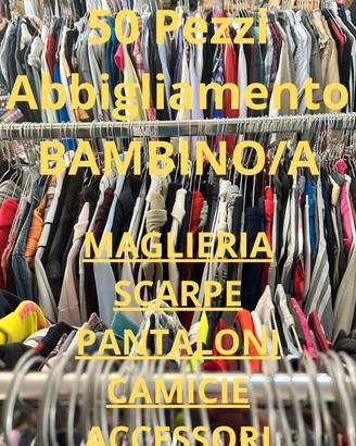 Lotto Abbigliamento 50 PEZZI Bambino/a