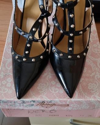 Scarpe aperte donna tacco 12 nero 38
