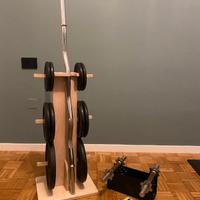 Set porta pesi / manubri / dischi palestra