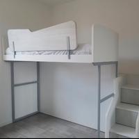 letto singolo a soppalco 