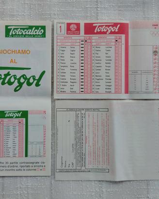 Totogol 1993 - 2 Schedine n. 1 Intonse + Dépliant