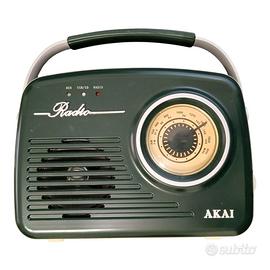 Radio Portatile Vintage Retrò Akai R100 USB SD Aux