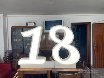 Numeri in polistirolo 18 led diciottesimo
