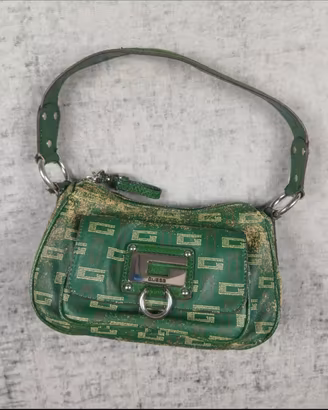 Borsa GUESS Archive Vintage Y2K Verde Distressed